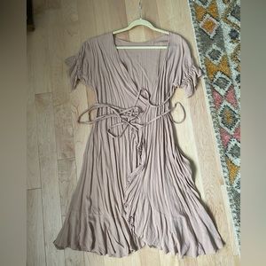 Hackwith Design ruffle wrap dress